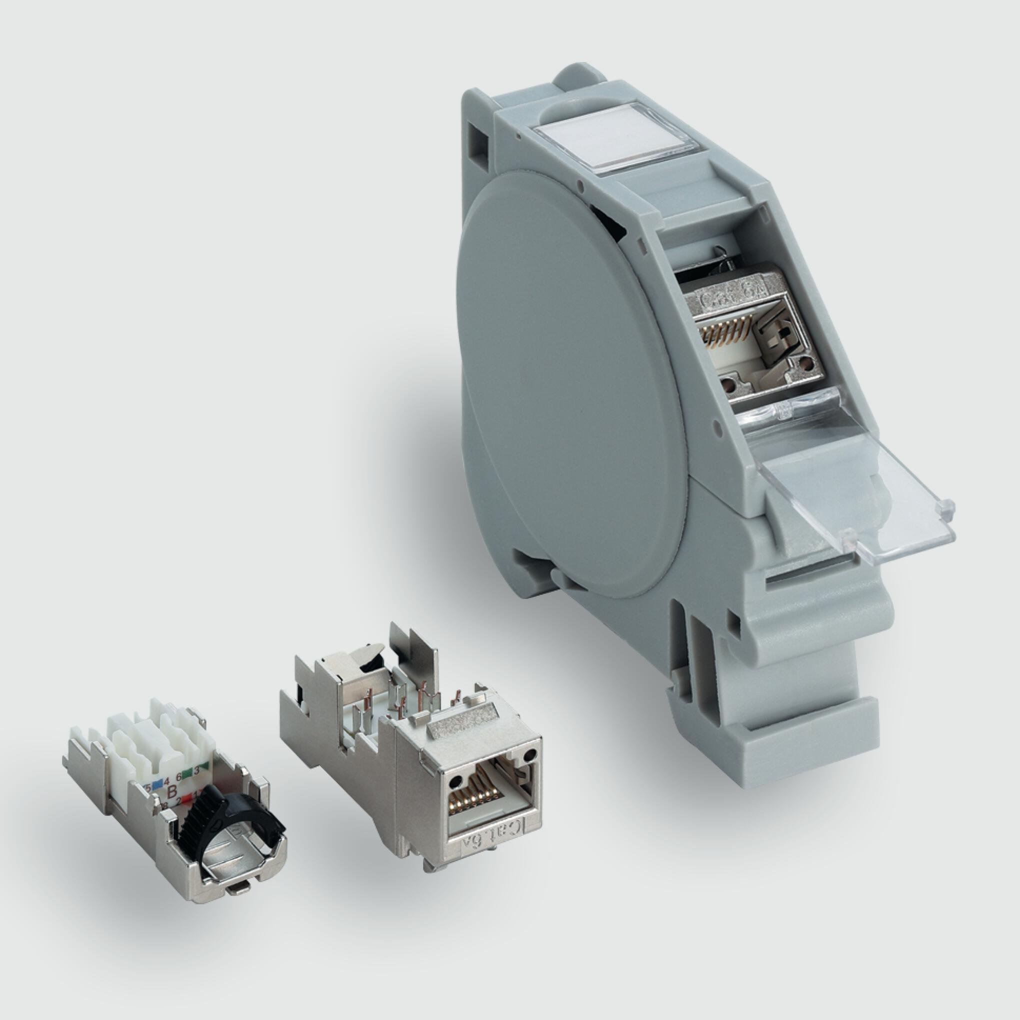 Lutze | 492075 | RJ45 F/F 8/8 Cat.5e panel connector with M22 thread for front installation